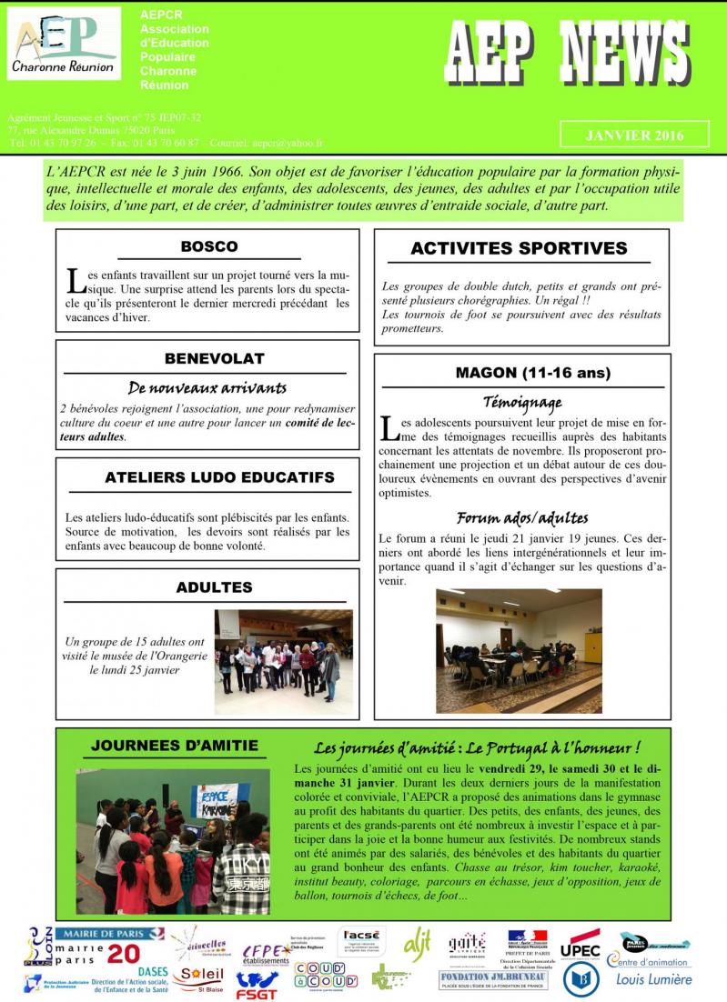 News janvier 2016 1